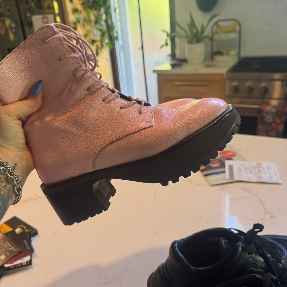 By Far Ladies Peony Cobain Ankle Boots Leather Ankle Boots with Chunky Heel